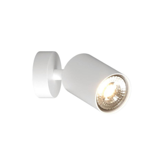 Applique da parete con spot orientabile cilindro bianco toplight