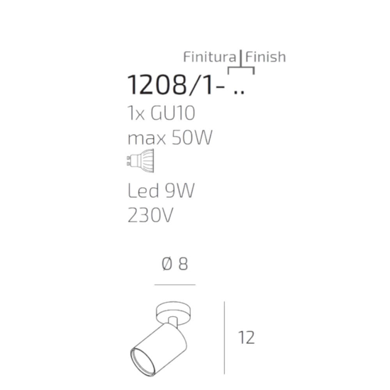 Applique da parete con luce orientabile sabbia toplight