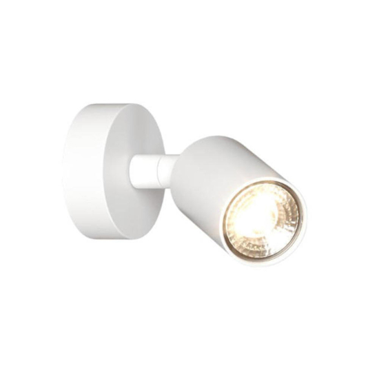 Top light applique con spot orientabile da parete bianco