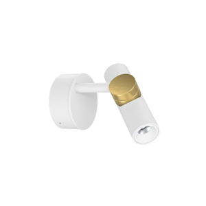 Applique da parete orientabile linea light goose bianco e oro