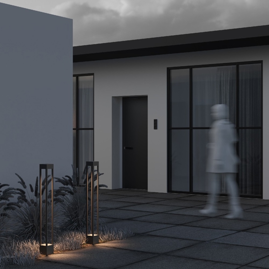 Maytoni elbe lampione da giardino led 3000k ip65 design minimal