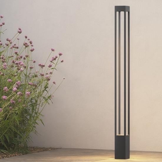 Maytoni elbe lampione da giardino moderno led 3000k ip65 rettangolare