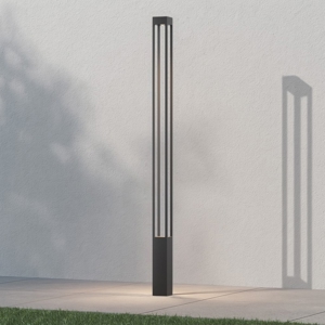 Maytoni elbe lampione alto da giardino led 3000k ip65 nero