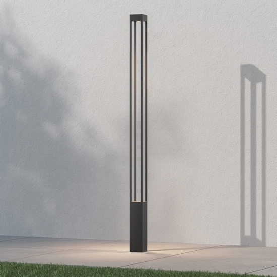 Maytoni elbe lampione alto da giardino led 3000k ip65 nero
