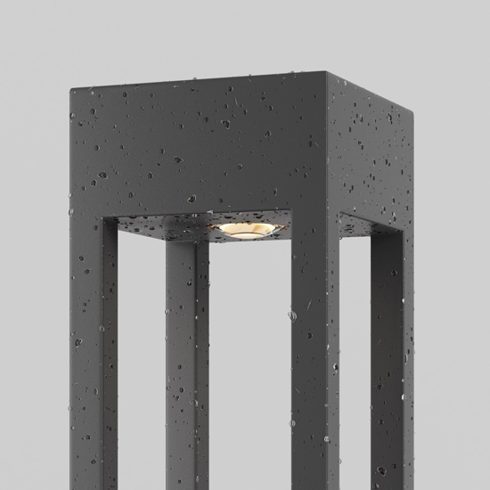 Maytoni elbe lampione alto da giardino led 3000k ip65 nero