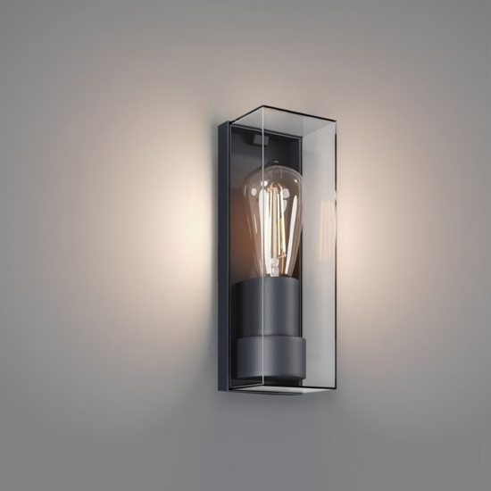 Maytoni conf applique da esterno ip65 nero rettangolare
