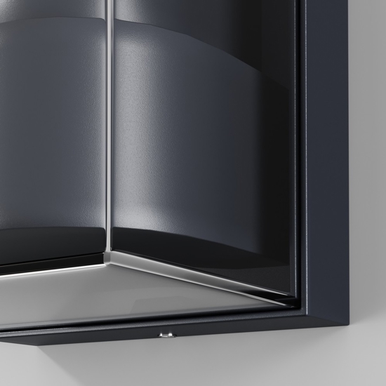 Maytoni conf applique da esterno ip65 nero rettangolare