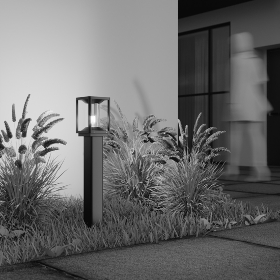 Maytoni cell lampione da giardino ip54 nero minimal
