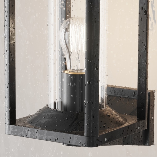 Maytoni cell applique da esterno ip65 lanterna moderna nera