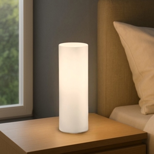Edo tl1 small abat-jour vetro bianco da comodino ideal lux