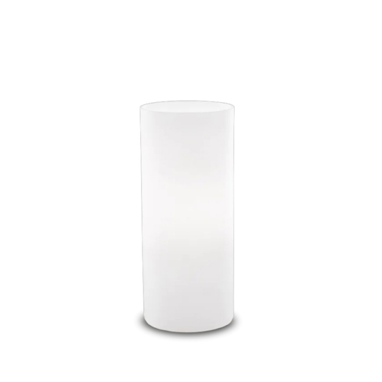 Edo tl1 small abat-jour vetro bianco da comodino ideal lux