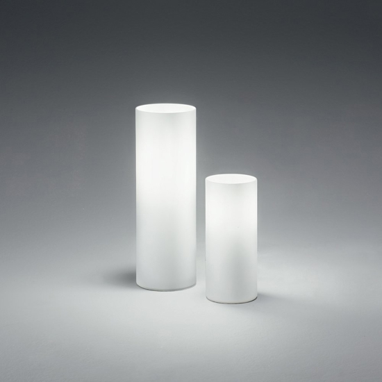 Edo tl1 small abat-jour vetro bianco da comodino ideal lux