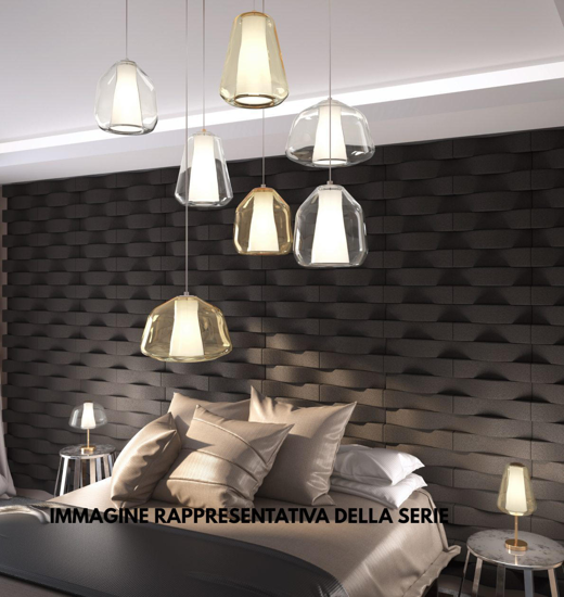 Abat jour camera da letto moderna to plight vetro trasparente