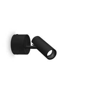 Play pl ideal lux applique orientabile led 7w 3000k cilindro nero