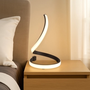 Abat-jour da comodino moderna led marrone ossido per camera da letto
