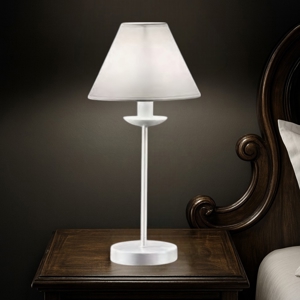 Abat-jour shabby chic bianco lampada comodino ducale perenz illuminazione