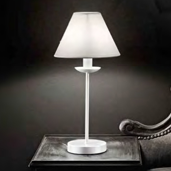 Abat-jour shabby chic bianco lampada comodino ducale perenz illuminazione