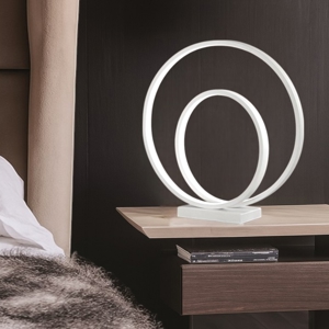 Ritmo perenz illuminazione abat jour da comodino bianco moderna led 3700k