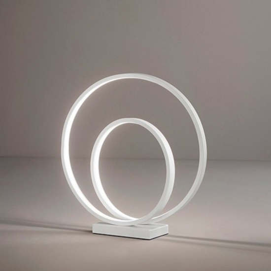 Ritmo perenz illuminazione abat jour da comodino bianco moderna led 3700k