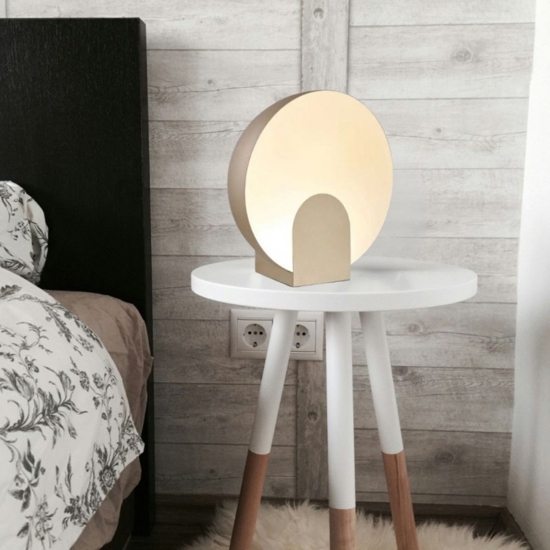 Lampada da tavolo design moderna oro led 5w 3000k