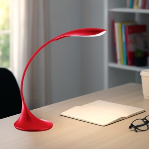 Lampada da scrivania led 4.5w 3000k flessibile rosso