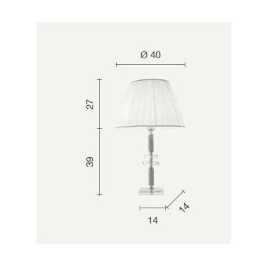 Ondaluce lt dido lampada per camera daletto classica cromo