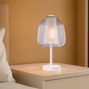 Abat jour da comodino double skin toplight moderna bianco blu