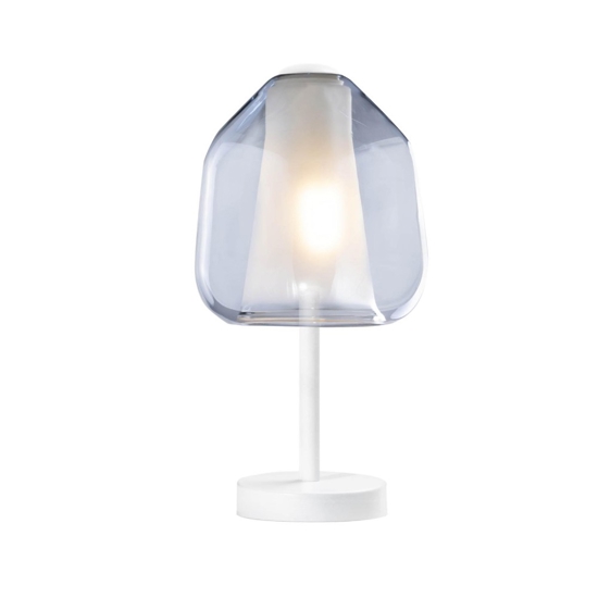 Abat jour da comodino double skin toplight moderna bianco blu