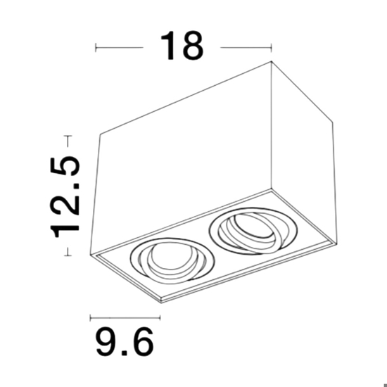 Plafoniera da soffitto per cucina 2 luci orientabili