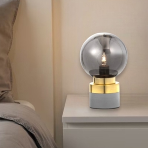 Abat-jour per camera da letto grigio oro