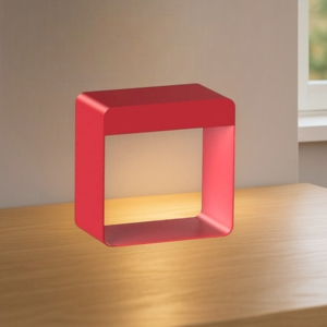 Lampada da tavolo rossa dama linea light led 3000k portatile