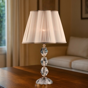Ondaluce lampada da tavolo per soggiorno cristallo classica