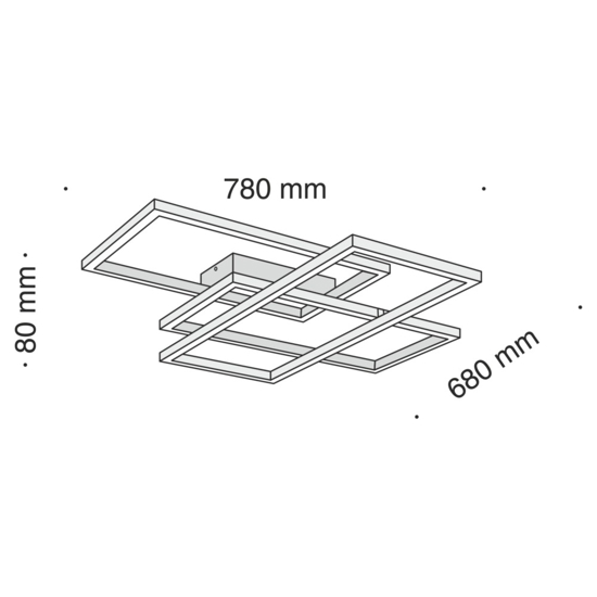Maytoni rida plafoniera led bianca 80w 3000k moderna