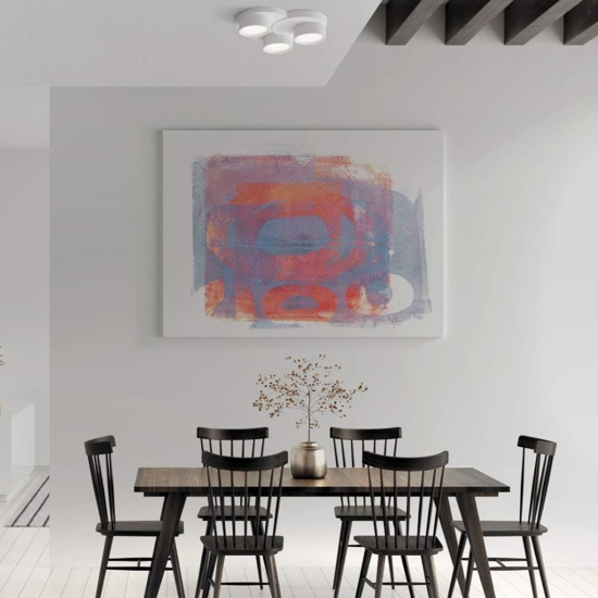 Plafoniera gesso bianca sforzi demetra moderna