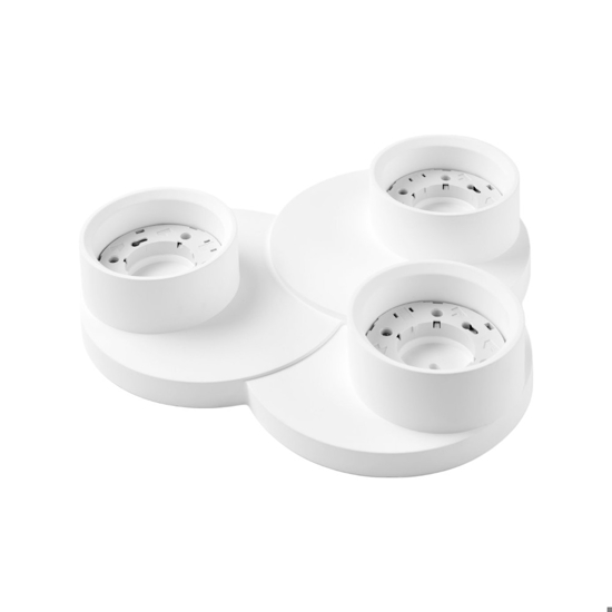 Plafoniera gesso bianca sforzi demetra moderna