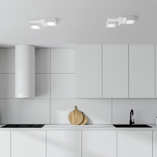 Plafoniera da cucina moderna in gesso sforzin sibari