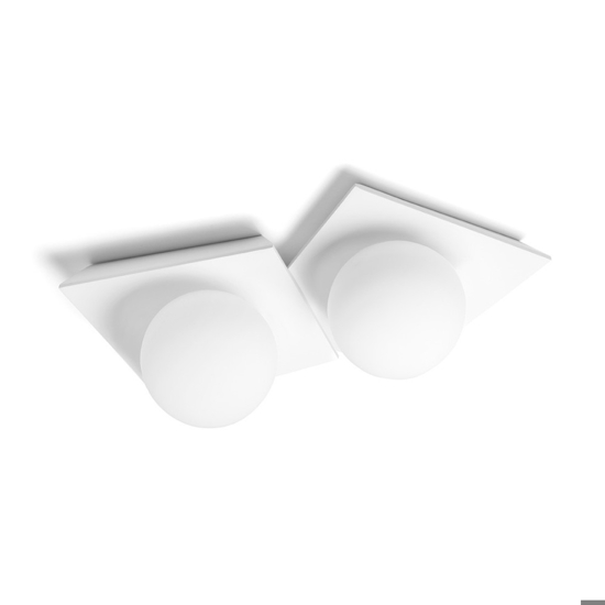 Plafoniera da cucina moderna in gesso bianco sforzin cicladi