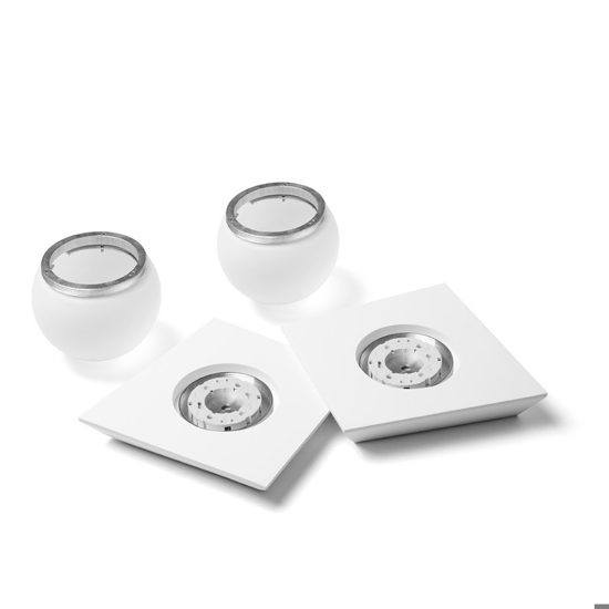 Plafoniera da cucina moderna in gesso bianco sforzin cicladi