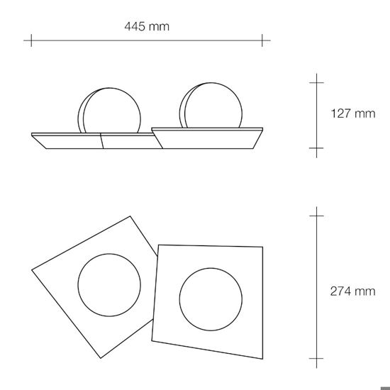 Plafoniera da cucina moderna in gesso bianco sforzin cicladi