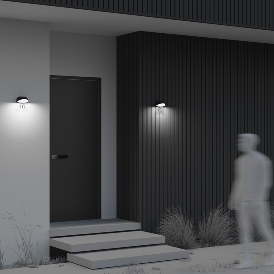 Maytoni gloss applique da esterno led 3000k ip65 targa segnaletica