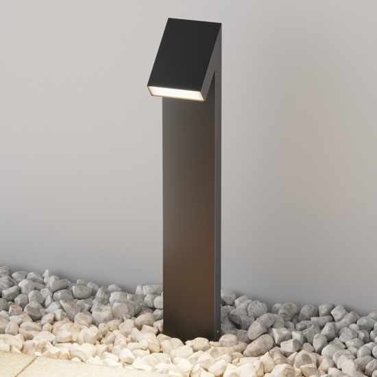 Maytoni guss lampione da giardino led 3000k ip65 nero moderno