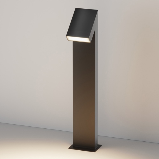 Maytoni guss lampione da giardino led 3000k ip65 nero moderno
