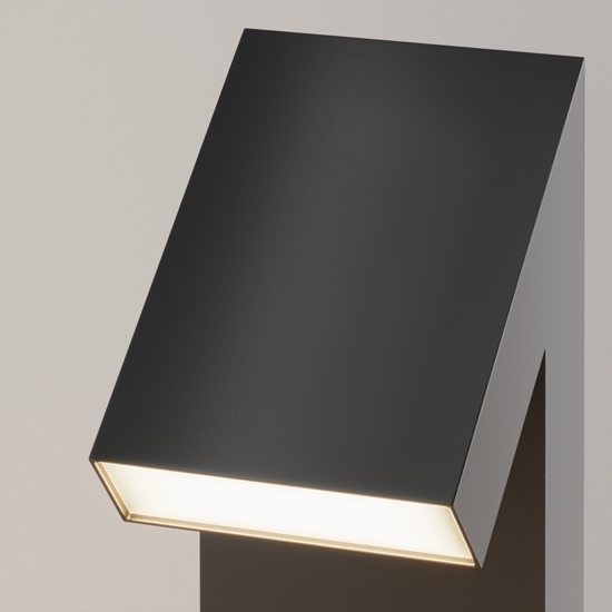 Maytoni guss lampione da giardino led 3000k ip65 nero moderno