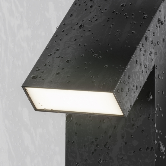Maytoni guss lampione da giardino led 3000k ip65 nero moderno