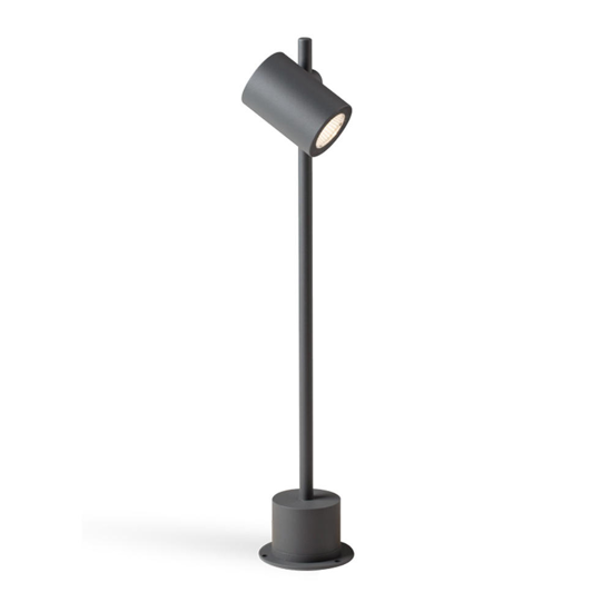 Lampione da giardino moderno grafite 13w 4000k orientabile