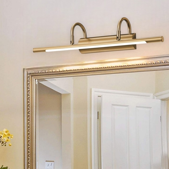 Applique per specchio da bagno classico oro anticato 8w 3000k