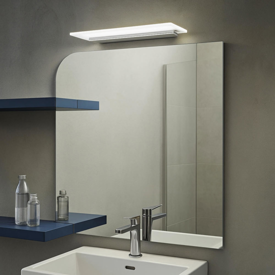Applique led 14w 3000k da bagno linea light skinny alluminio anodizzato