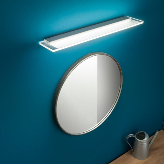 Applique led 14w 3000k da bagno linea light skinny alluminio anodizzato