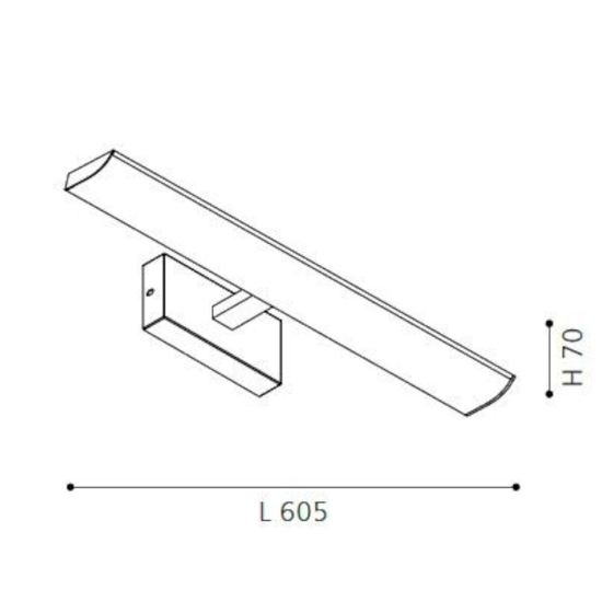 Applique bagni cromato per specchio 9w 3000k eglo tabiano