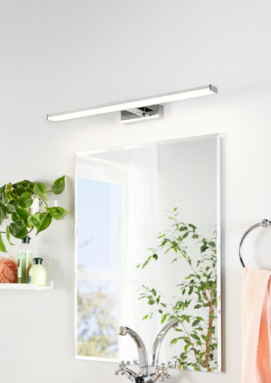 Pandella eglo applique per specchio da bagno 11w 4000k cromo